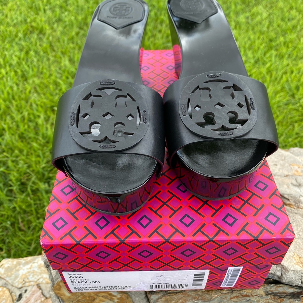 Tory Burch Miller 80 mm Platform Slide - Picture 2 of 7
